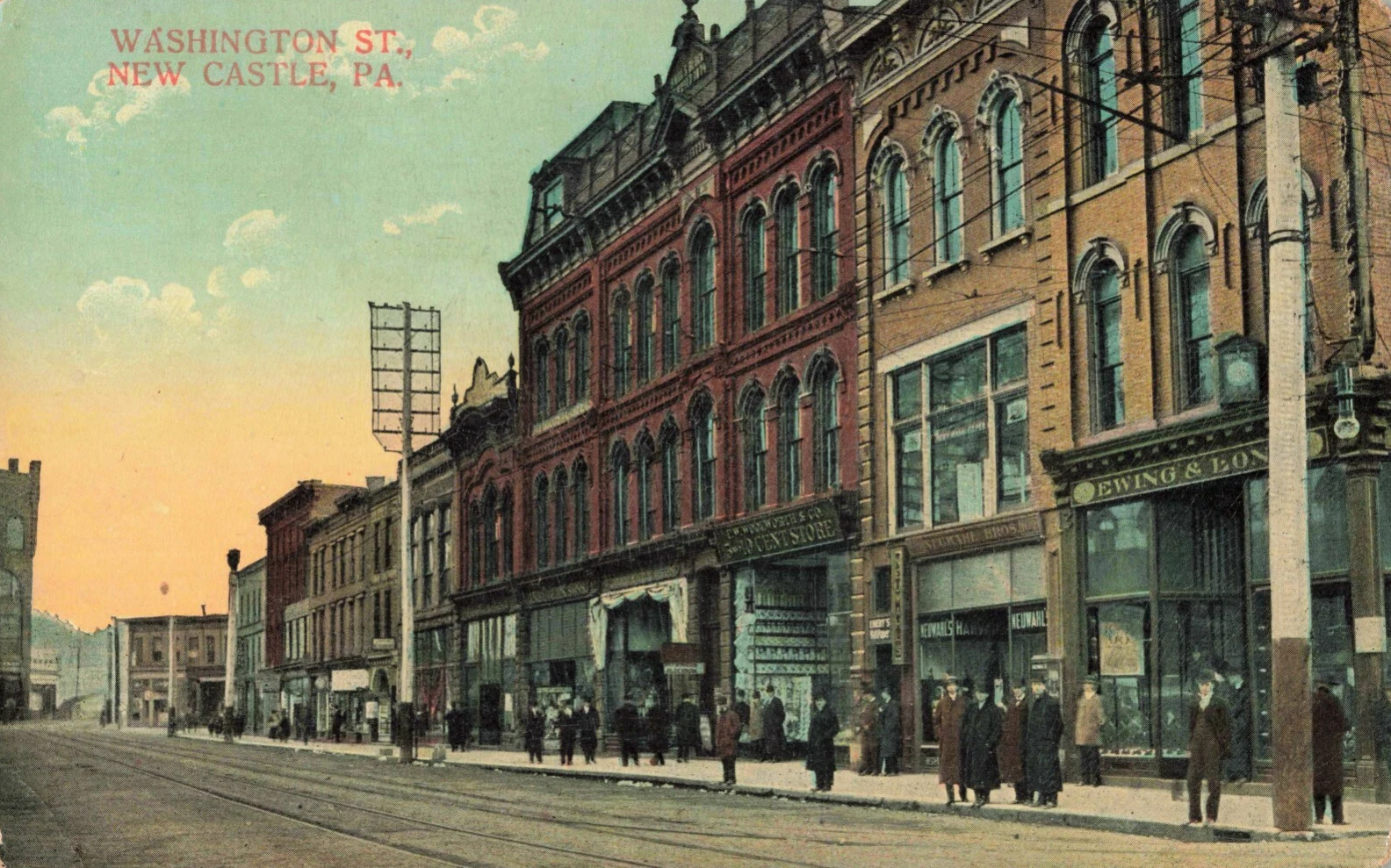 A view of Washington Street, New Castle, Pa