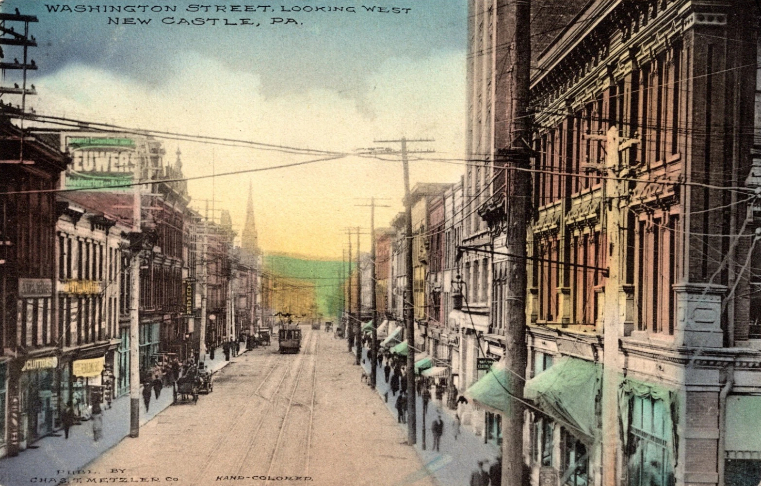 Washington Street with trolley